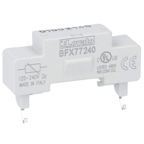 Lovato BFX77240, Quick Connect Surge Suppressor for BF00A, BF09...BF150A AC Contactors, 125-240VAC/DC (Varistor)
