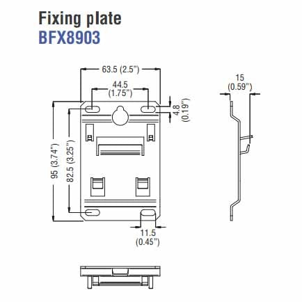 Lovato BFX8903, Metal screw-fixing plate for DPBF09-DPBF32 types