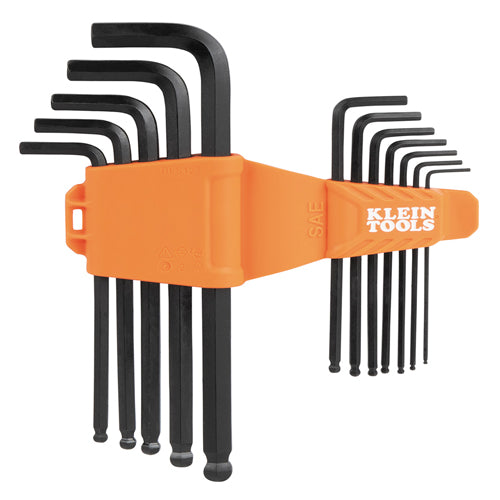 Klein Tools BLS12, L-Style Ball-End Hex Key Wrench Set, SAE, 12-Piece