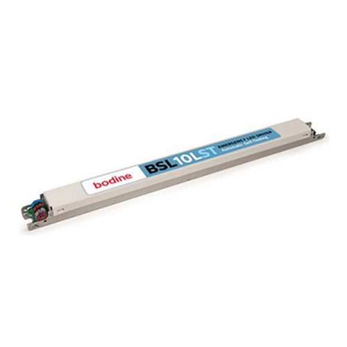 Bodine BSL10LST Emergency LED Driver, 10W 15-54Vdc Output, 90 Minutes on Lithium Ion Battery, 120-277Vac Input, Red
