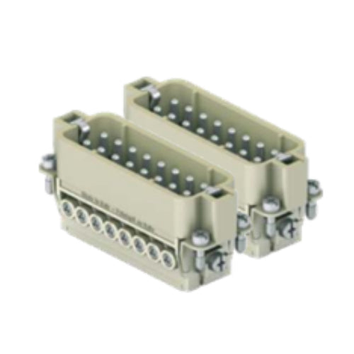 ITC CDAM16(#1-16) + CDAM16N(#17-32), 16A Small Profile Male Insert, 32+G Poles, Integral Screw Terminal Wire Connection, 600V