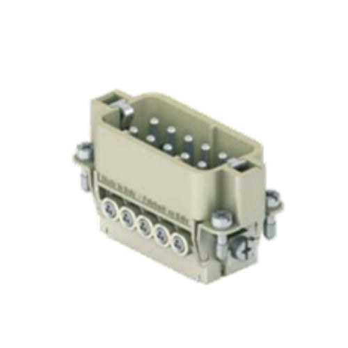 ITC CDAM10, 16A Small Profile Male Insert, 10+G Poles, Integral Screw Terminal Wire Connection, 600V
