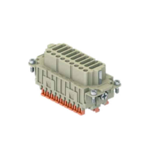 ITC CDSHF27, 10A Female Insert,  27 Poles + Ground, SQUICH Spring Terminal Connections without Tools, High Density, 600V
