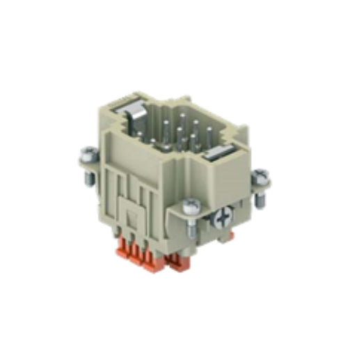 ITC CDSHM06NC, 6A Male Insert, 6 Poles + Ground for Use w/Auto-Short NC Contacts, SQUICH Spring Terminal Connections without Tools, High Density, 250V
