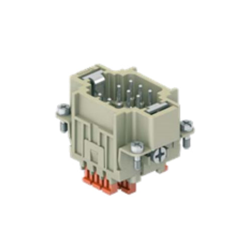 ITC CDSHM09, 10A Male Insert,  9 Poles + Ground, SQUICH Spring Terminal Connections without Tools, High Density, 600V