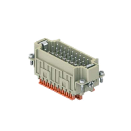 ITC CDSHM27, 10A Male Insert, 27 Poles + Ground, SQUICH Spring Terminal Connections without Tools, High Density, 600V