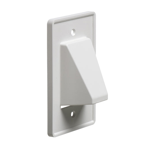 Arlington CE1, 1-Gang Reversible Low-Voltage Cable Entrance Plate, Plastic, White, Paintable