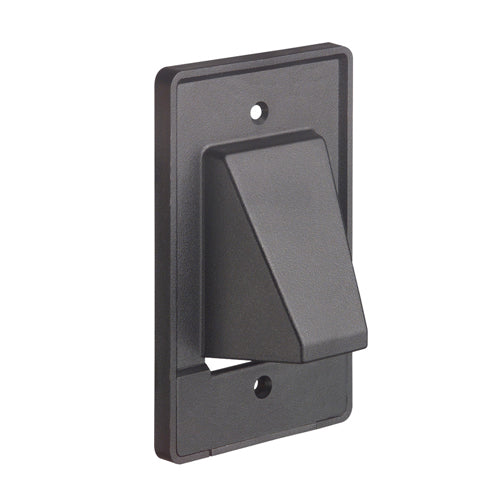 Arlington CER1BL, 1-Gang Reversible Two-Piece Low-Voltage Cable Entrance Plate, Plastic, Black