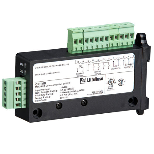 Littelfuse CIO-MB, CIO Series, Communication link to PLC/SCADA/ Monitoring Systems, 1-SPDT, 1-SPST, 12-24VDC