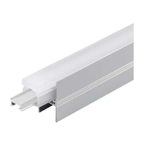 Canolight CL-ALU-2952-SL, In-ground Aluminum Profile 2952 with IP67 Acrylic Enclosure, Silicon end Cap and Aluminum end Ccap, 10FT Silver