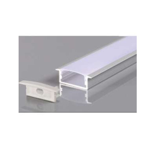 Canolight CL-Alu-619-SL, Surface Mounted/Recessed Aluminum Profile 619 with PC Cover 10ft Silver