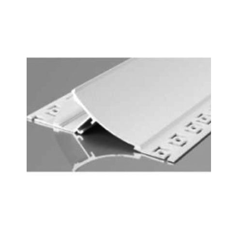 Canolight CL-Alu-9836M-WH, Surface Mounted Ceiling or Baseboard Aluminum Profile 9836M with PC Cover 10ft White