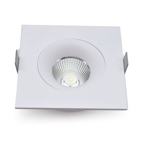 Canolight CL-BF1-S4012-5CCT-WH, 4'' Square Baffle Downlight, 12W, 1000 Lumens, 5CCT Adjustable, 120-277 VAC, Triac Dimmable, 38° Beam Angle, White Body