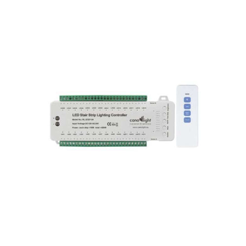 Canolight CL-CONT-Step-28, Stair Sensor Controller with Remote Controller DC12V-24V Input, 28 channels Max 420W, White Color Suitable For LED Single CCT,Strip Lights