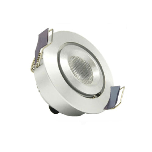 Canolight CL-DL02-2.5-24-3K-SL, Mini LED Spot Light, 24VDC, 2.5W, 3000K Warm White, 175 Lumens,  Silver Finish