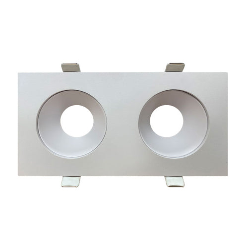 Canolight CL-DL3-3R-D-WH, 3'' Double Round Frame With Trim For DL3 Series, White