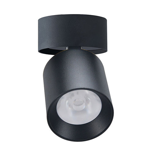 Canolight CL-DL4-RS-24W-36D-3CCT-BL, 24W Surface-mount LED Round Rotatable Single Head Downlight, 2160 Lumens, 3000K/4000K/5000K, Beam angle 36°, Triac Dimmable, Black