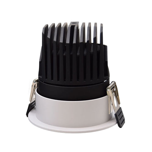 Canolight CL-DL5-R-12W-36D-5CCT, Anti-Glare Recessed Tiltable LED Downlight, 12W, 750 Lumens, 5CCT Adjustable, 120VAC, 36° Beam Angle, White Body