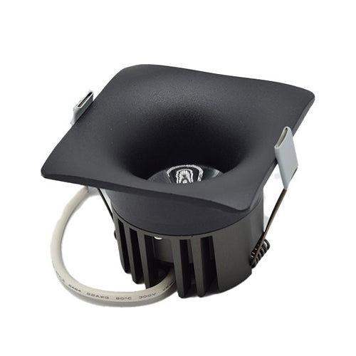 Canolight CL-DL6-S9-5CCT-BL, 3'' Square Butterfly Downlight, 9W, 840 Lumens, 5CCT Adjustable, 120-277 VAC, 38° Beam Angle, Black Body