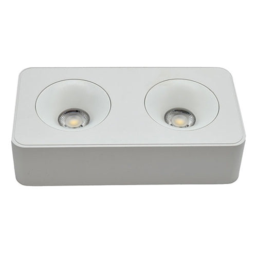 Canolight CL-DL7-D20-5CCT-WH, 4'' Double Square Surface Mounted Downlight, 20W, 1500 Lumens, 5CCT Adjustable, 110–277VAC, Triac Dimmable, White