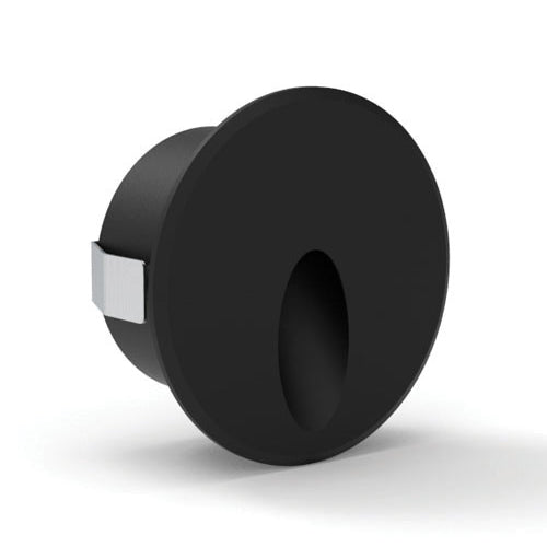 Canolight CL-STEP1-R-3K-BL, ﻿Round Indoor Step Light, 3W, 240 Lumens, 3000K. 24VDC, Black