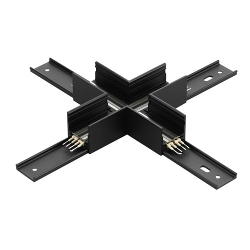 Canolight CL-Track-L-ULS-CROSS-BL, Ultra Slim Magnet Track Accessory, Cross Corner, Black