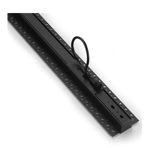 Canolight CL-Track-R-ULS-1M-BL, Ultra Slim Recessed Magnet Track, 200W, 24VDC, 1 Meter Length, Dimmable, Black