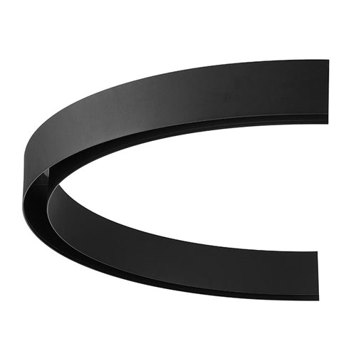 Canolight CL-TrackC-1-2-BL, Standard Curvy Magnet Track, 200W, 24VDC, 1/2 Circle with 410mm Radius, IP20, Dimmable, Black