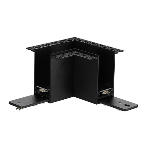 Canolight CL-TrackR-L-BL, Recessed Standard Magnet Track Accessory, L Corner, Black