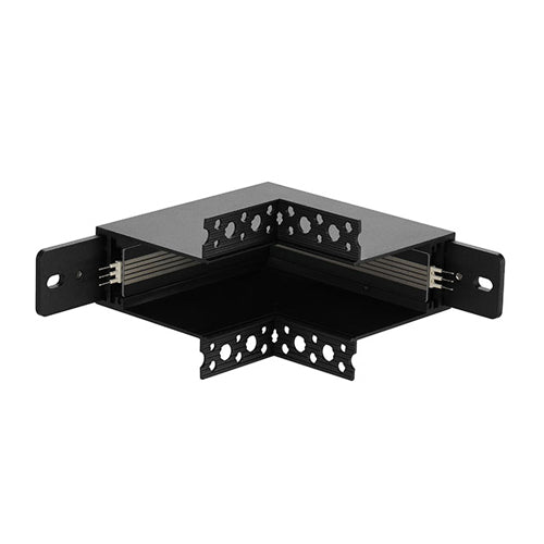 Canolight CL-TrackR-L-Inner-BL, Recessed Standard Magnet Track Accessory, Inner Corner, Black