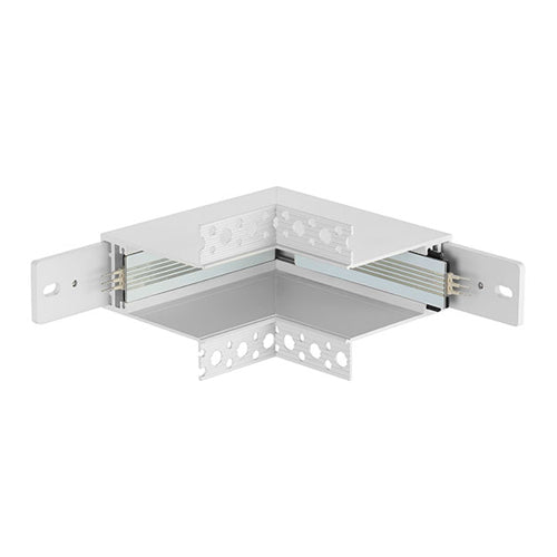 Canolight CL-TrackR-L-Inner-WH, Recessed Standard Magnet Track Accessory, Inner Corner, White