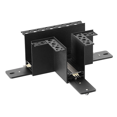 Canolight CL-TrackR-L-T-BL, Recessed Standard Magnet Track Accessory, T Corner, Black