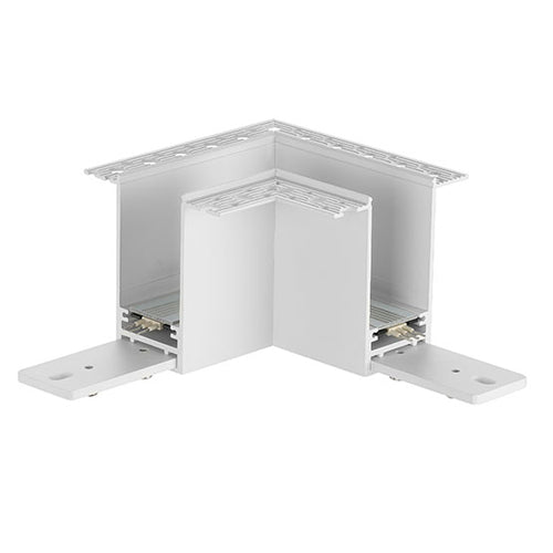 Canolight CL-TrackR-L-WH, Recessed Standard Magnet Track Accessory, L Corner, White
