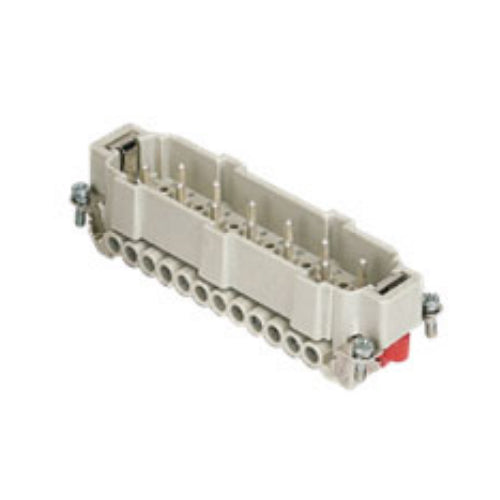 ITC CMEM10T, 16A Male Insert, 10 + 2 (aux.) + G Poles, Screw Terminal Connection Have Additional Spacing for the Main Contacts, 600V