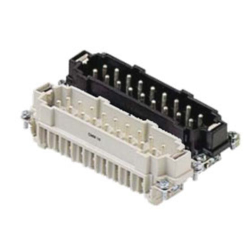 ITC CMEM16(#1-16) + CMEM16N(#17-32), 16A Male Insert, 12 + 4 (aux.) + G Poles,  Screw Terminal Connection Have Additional Spacing for the Main Contacts, 600V