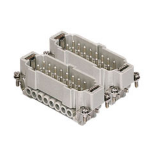 ITC CNEM16T(#1-16) + CNEM16TN(#17-32), 16A Male Insert, 32+G Poles, Standard Screw Connection, 600V