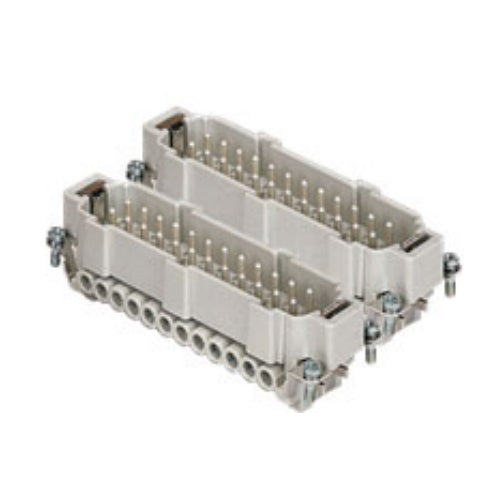 ITC CNEM24T(#1-24) + CNEM24TN(#25-48), 16A Male Insert, 48+G Poles, Standard Screw Connection, 600V