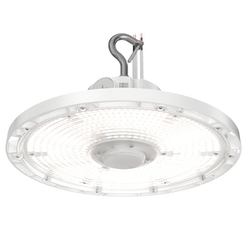 Lithonia Lighting CPRB SZ1 UVOLT SWW2 TLS DWH, Compact Pro LED Round High Bay, Switchable Lumens, 120-347V, 50/60Hz, Switchable White, Twist Lock Sensor, Gloss White