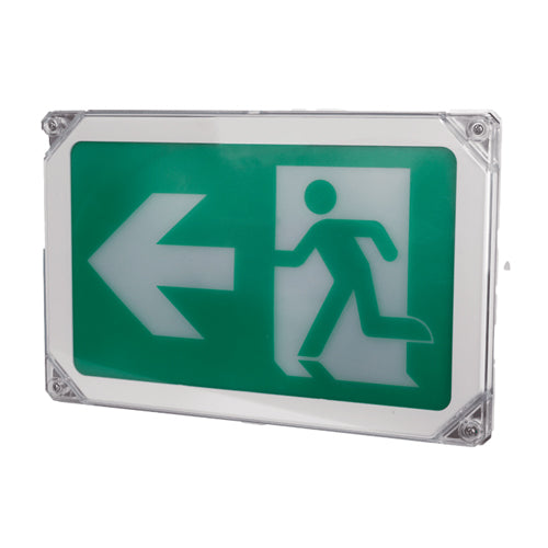Votatec CR-7124, 4.5W Waterproof Running Man Sign, 120-347VAC, 6500K Daylight, 20 Lumens, Ni-cd Battery, Backup Time 120 minutes