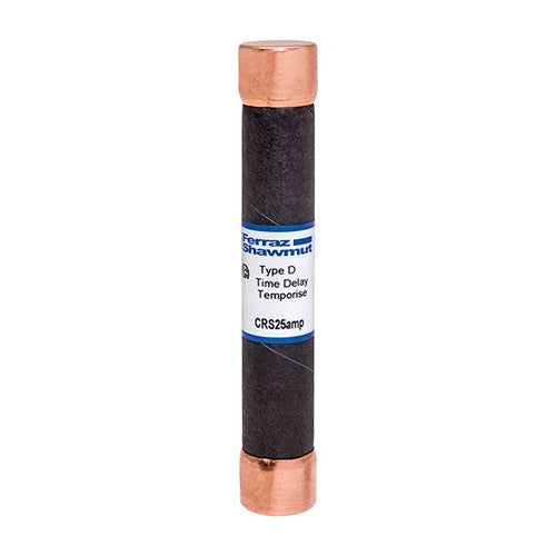 Mersen CRS25, Class H CRS Fuse, Time Delay, 600VAC, 25A, Ferrule Type