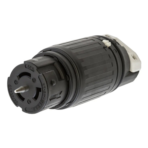 Hubbell CS6360C, Female Connector Bodies, Nylon Housing, Thermoplastic Polyester Interior, 50A 125V, 2-Pole 3-Wire Grounding