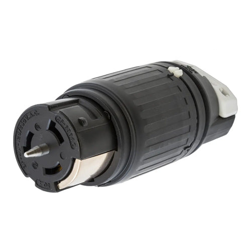 Hubbell CS6364C, Female Connector Bodies, Nylon Cover, Thermoplastic Polyester Interior, 50A 125/250V, 3 Pole 4 Wire Grounding