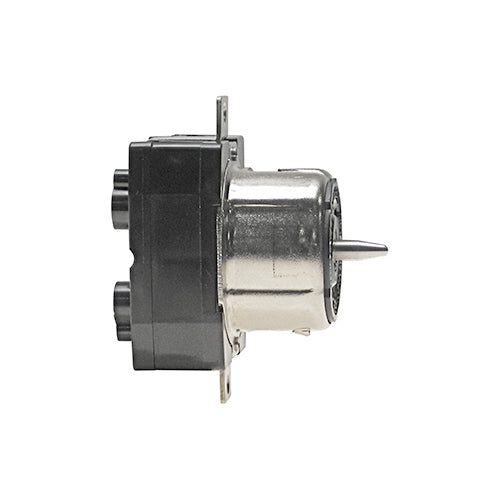 Leviton CS8169, Black & White Single Locking Single Flush Mount Receptacle, Industrial Grade, 3-Phase, 50 Amp, 480V AC, Non-NEMA, 3-Pole, 4-Wire, Grounding, California Style(CS), Black