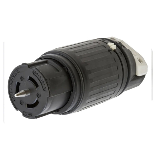 Hubbell CS8464C, Female Connector Bodies, Nylon Housing, Thermoplastic Polyester Interior, 50A 480V, 2-Pole 3-Wire Grounding