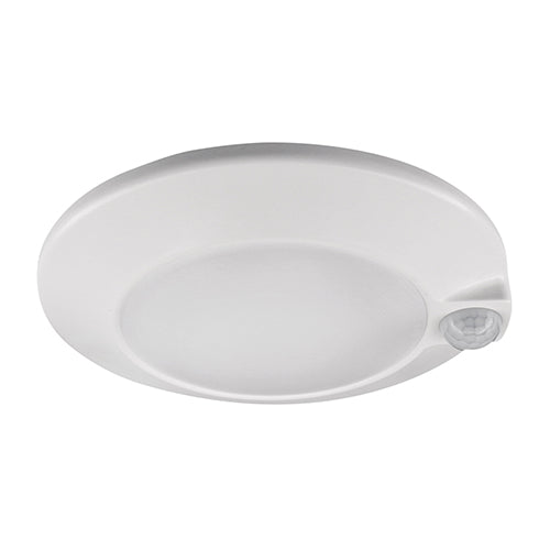 Lotus CSC3025-LED-PIR-5CCT-WH, 6" LED Closet Light with Motion Sensor 15W, 120VAC, 5CCT, 770-920 Lumens, White Trim, CRI 90+