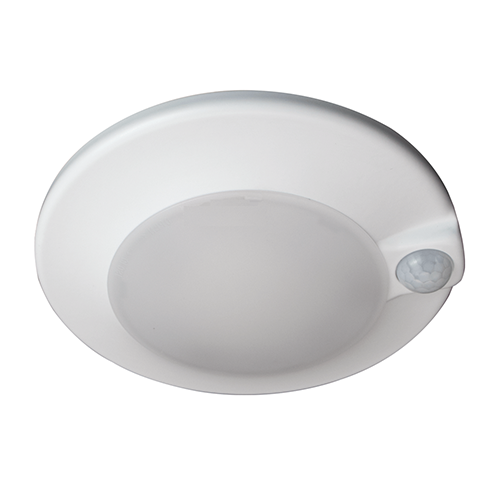 Lotus CSC3030-LED-PIR-5CCT-WH, 5" Round LED Closet Light with Motion Sensor 10W, 120VAC, 5CCT, 590-680 Lumens, White Trim, CRI 90+