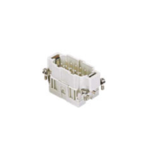 ITC CSEM10, 16A Male Insert, 10 Poles + Ground, Spring Connection, 600V