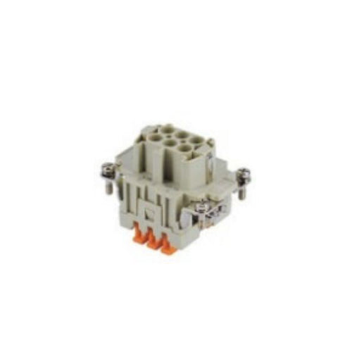 ITC CSHF06, 16A Female Insert, 6 Poles + Ground,  SQUICH Spring Terminal Connections without Tools, 600V