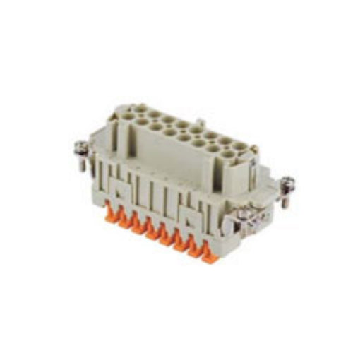 ITC CSHF16, 16A Female Insert, 16 Poles + Ground, SQUICH Spring Terminal Connections without Tools,  600V