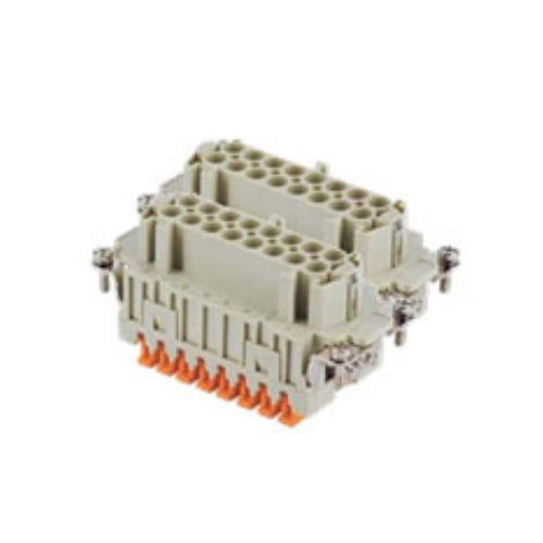 ITC CSHF16(#1-16) + CSHF16N(#17-32), 16A Female Insert,  32 Poles + Ground, SQUICH Spring Terminal Connections without Tools, 600V